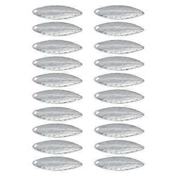 Fiskeskedar Spinner - Spinner Fiskespinnare Skedar för Betestillverkning Fiskeredskap DIY Fisketillbehör 20ST (SilverA) Silver A