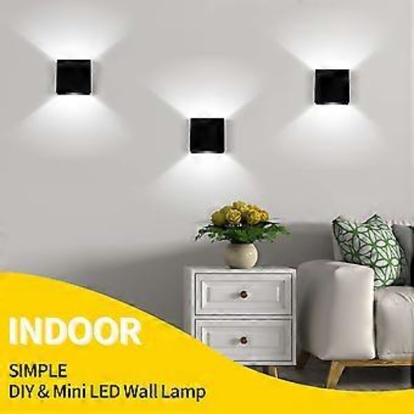 Nirvana 6W LED Indendørs Væglampe Op Ned Indendørs Væglampe Moderne Aluminium Væglampe til Stue Soveværelse Badeværelse Køkken Spisestue Kølig Hvid