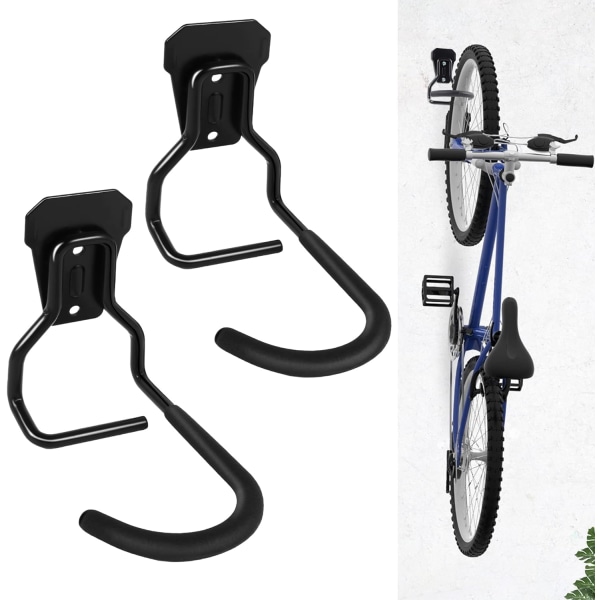 2-pack vertikala cykelkrokar för cykelställ, cykelställ, kraftig H
