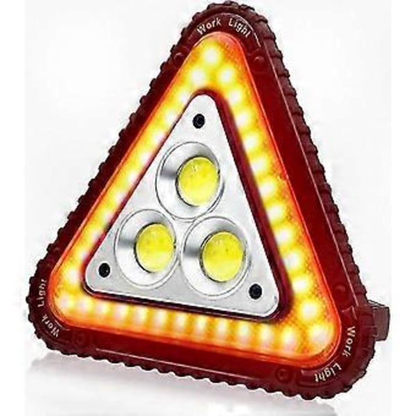 USB Ladattava Kannettava LED-turvakolmio Valo 4 Kirkkaustilalla