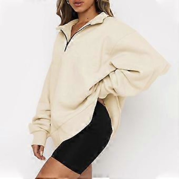1 st Lös Sweatshirt utan Fickor--Aprikos-Inga Fickor (stil1954)