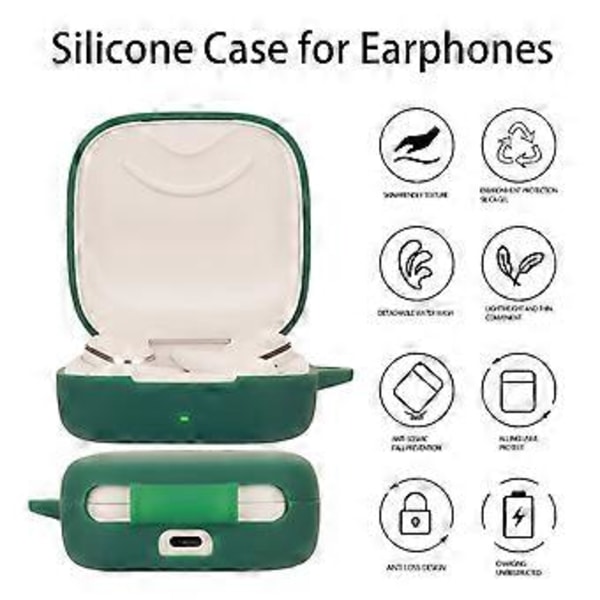 Øretelefon Cover Stødsikkert Beskyttelsesetui Anti-ridse Beskyttelse Vaskbart Silikone Hus Forbedrer Greb Egnet til FreeArc Sort Black