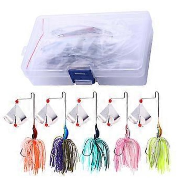 Spinnerbait fiskelokker til ørred laks spinner agn fiskebuzzbait lokker svømme jigs fiskelokke