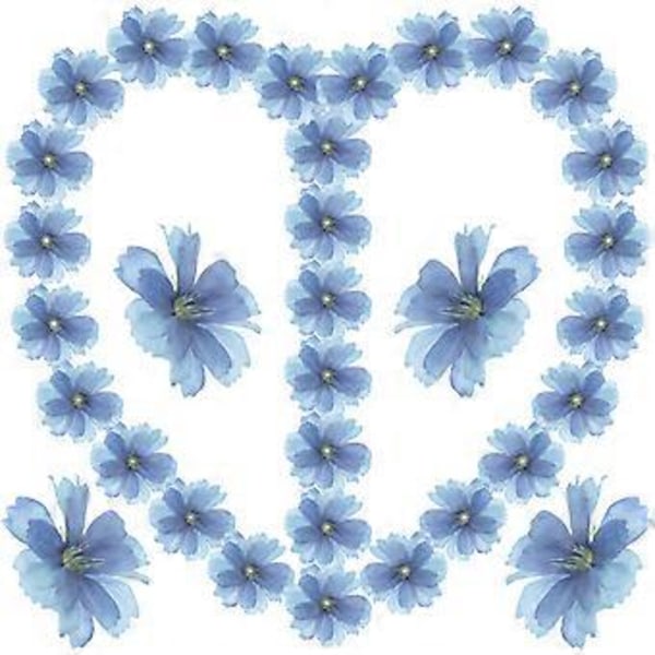 100 stk. DIY Blommeblomst Blomsterhoved Hårnål Fremstillingsmateriale Blomsterpynt Blue