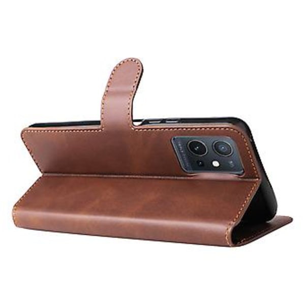 Læderetui til vivo Y55 5G / Y75 5G / T1 5G Brown