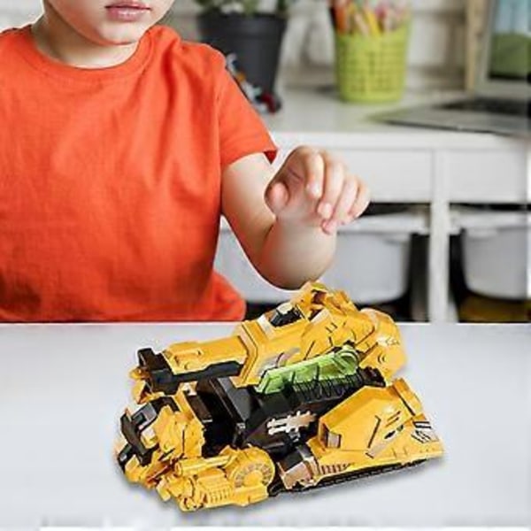 Muuntuva dinosauruslelu, söpö opettavainen liukuva dinolelu lasten leikkiajoneuvo esikoululaisille Tyrannosaurus keltainen Tyrannosaurus Yellow