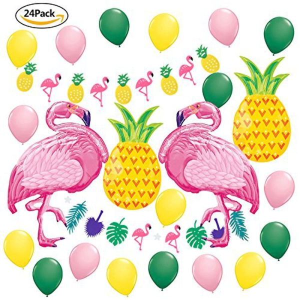 Pink Flamingo Hawaiian Party Balloner Tropisk Buesæt