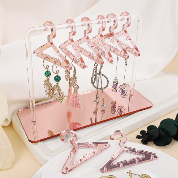 Rose guld, akryl örhängen rack, hängare formad smycke display ra