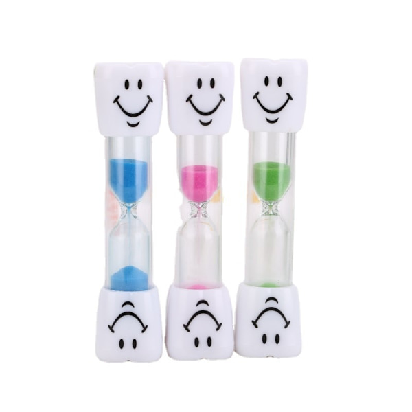 7-pack smiley face timglas barnens tre minuters tandborstningstimer, studietimer