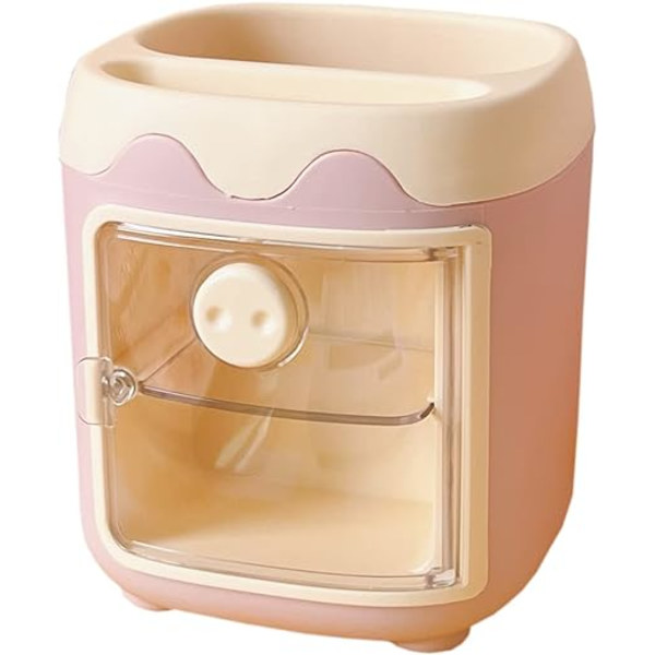 Tegneserie Multi Grid Piggy Pen Holder (pink), Sød Kosmetik Stora