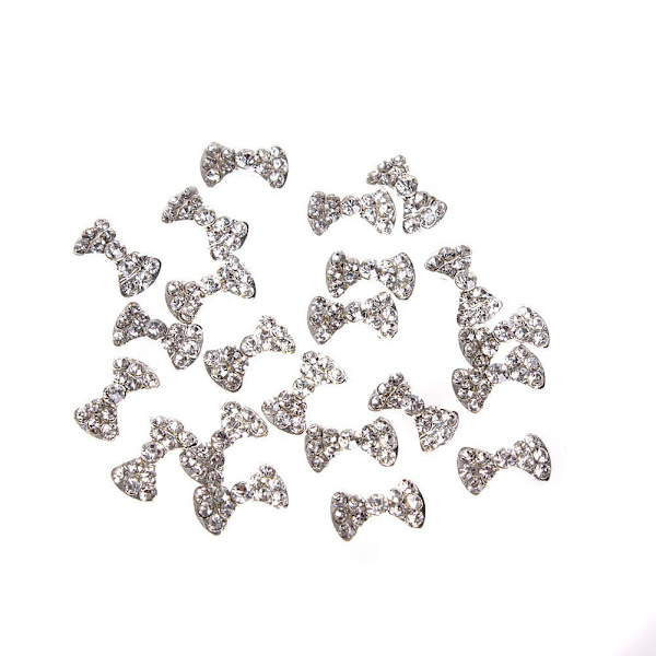 20 st extra charmiga 3D nagelkonstdesign nagelkonst fjäril kombinerad med strass DIY-dekoration