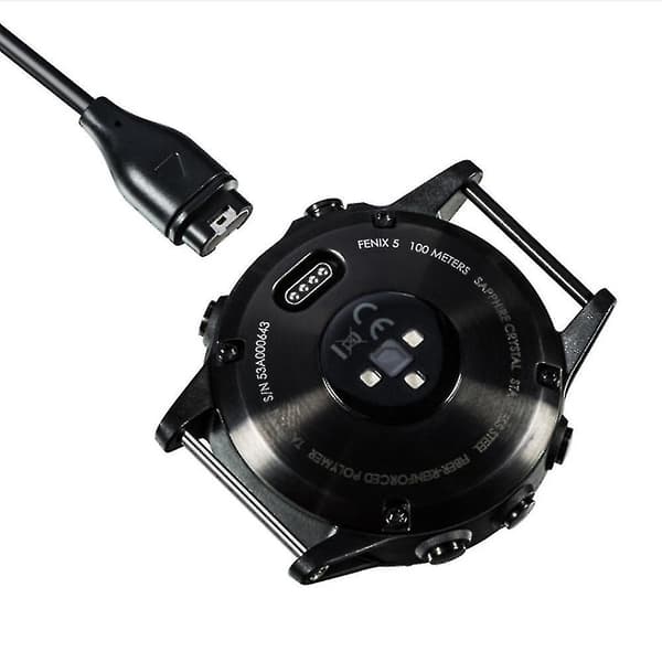 Til Garmin Fenix 5/5s/5x/plus/6/6s/6x/pro Smart Watch Oplader, Udskiftnings USB Data Sync Opladerkabel, Sort.