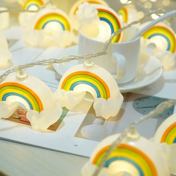 Rainbow Fairy LED-ljusslinga varmvit jul inomhus utomhus