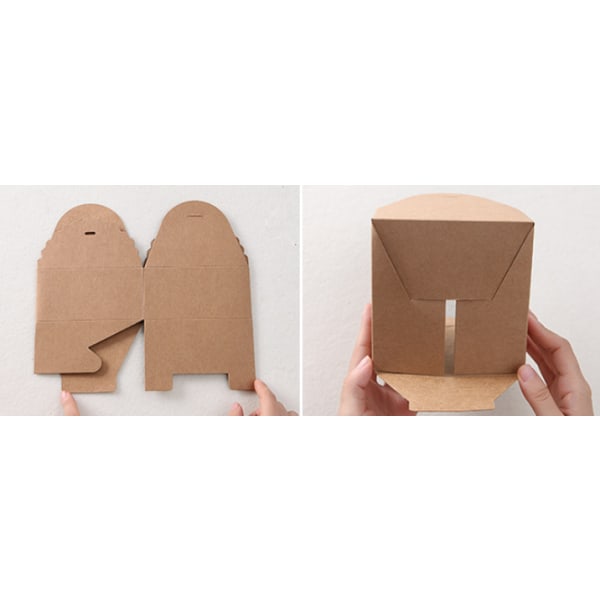 10,5*10,5*6cm, sort gaveæske i kraftpapir (pakke med 10) - 12 x 12 x 5