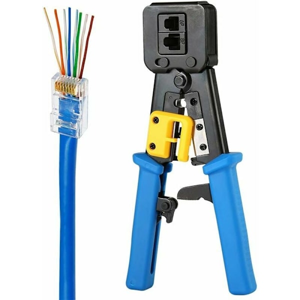 RJ45-krimpverktøy for standard RJ45/RJ12-kontakter og terminaler