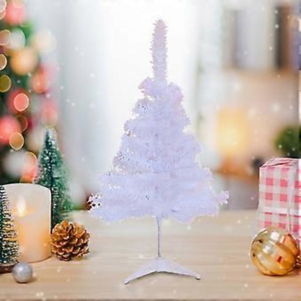 30cm Vit Liten Julgransset Mini Julgransdekoration Bordsfönsterdisplay Juldekorationsmaterial