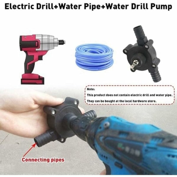 1 stk elektrisk drillpumpe, vannpumpe mini hånd elektrisk drillpumpe