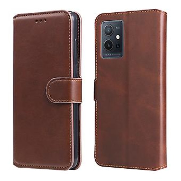 Læderetui til vivo Y55 5G / Y75 5G / T1 5G Brown