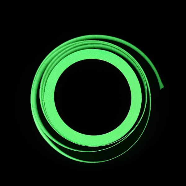 9m x 2cm Premium Grønn Fluorescerende Tape, Lysende Tape, Fosfor