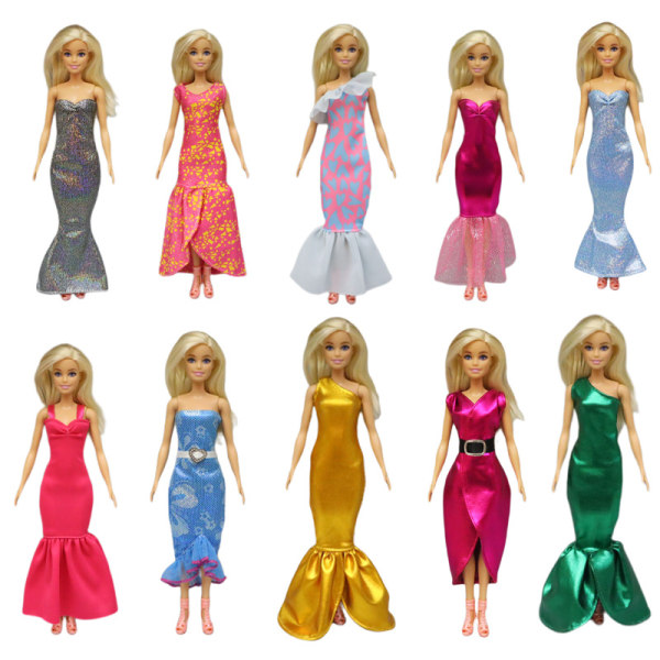 Kläder för Barbie,10st Barbie Docka Kläder
