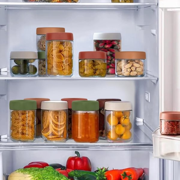 4-pack 300 ml glasburkar för overnight oats med glaslock, lämpliga för overnight oat-sallad, frukt-yoghurtpudding, med tättslutande skruvlock