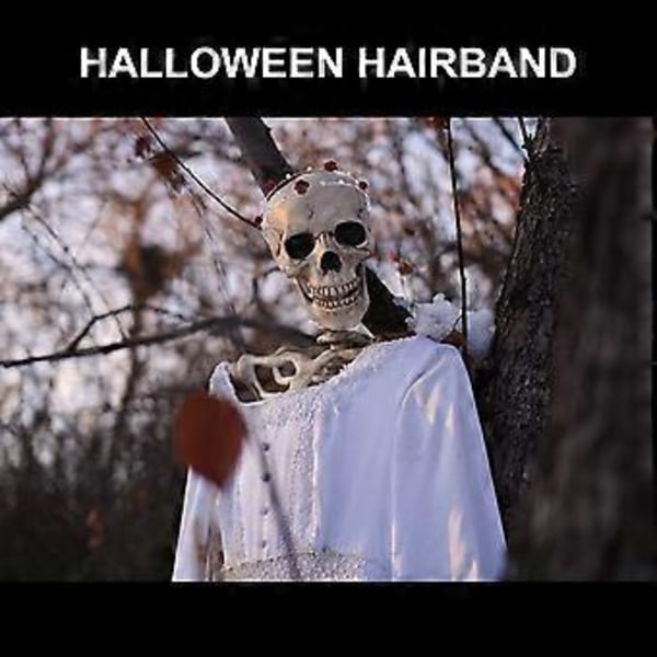Halloween Ruusu Panta Goottilainen Strassikukka Hiuspanta Kaksikerroksinen Hiuspanta viininpunainenviininpunainen wine red