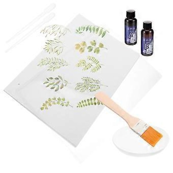 1 Set DIY Cyanotypi Utskriftsmaterial Cyanotypi Målningsvätska Hantverk Tillverkningsmaterial