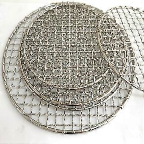 Camping Grillrist Mesh Pad Rustfritt Stål Matlaging Grillnett Mesh Rack Piknik BBQ Brett Liner Grillovn Rack 16.5cm 16.5cm