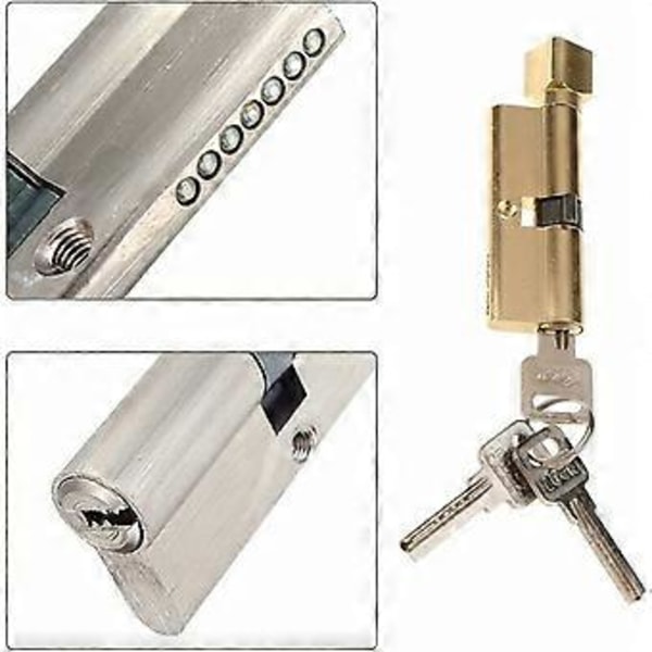 Sylinder 70mm*29mm Sikkerhetslås Sylinder Hjem Sylinderlås Knapp Ytterdør Inngangsdør Lås Sylinder Euro Lås Profil Sylinder, 2 stk