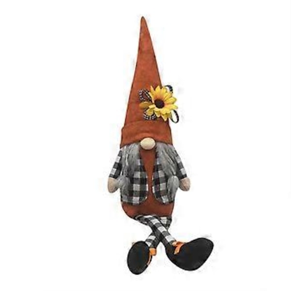 Auringonkukka Tonttu Syksy Ruotsalainen Nisse Tomte Tonttu Kääpiö Sadonkorjuu Keittiö Maalaistalo Porrastettu Tarjotin Koristeet (Auringonkukka oranssi hattu nainen) Sunflower orange hat women