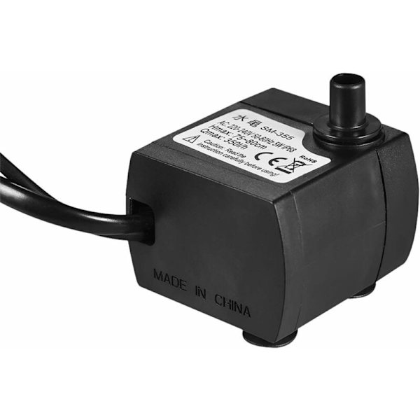 350L/H 5W upotettava vesipumppu 4 erittäin hiljaisella LED-valolla