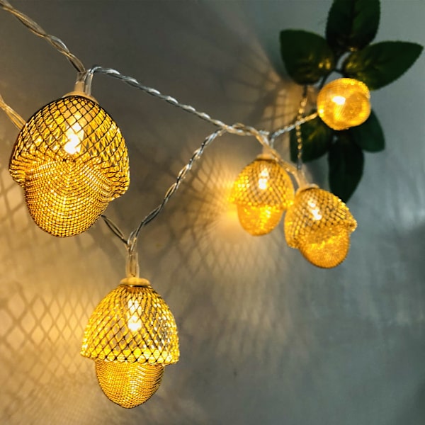 Fairy Lights, 1.5m 10 LED Hasselnöt Fairy Lights för Utomhus, Inomhus
