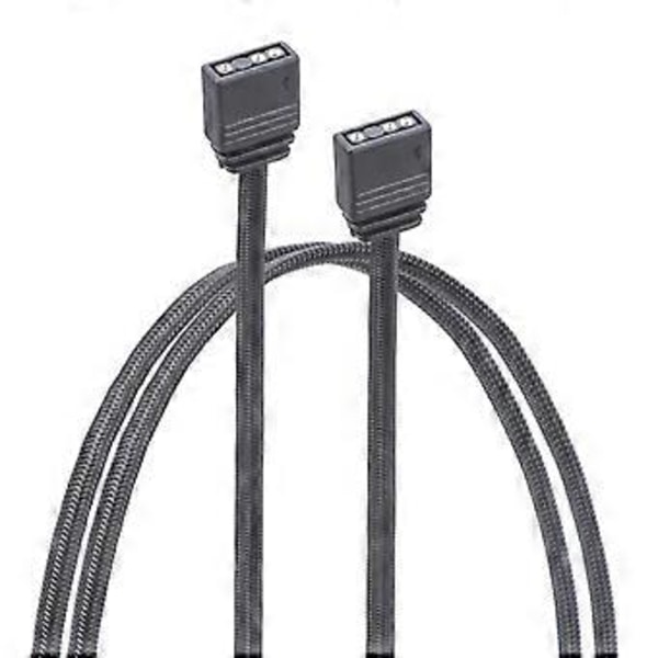 ARGB 3-Pin Splitter Forlængerkabel 24AWG Flad Ledning Til LED-Lysudvidelse Og ARGB Controller Tilslutning 60cm