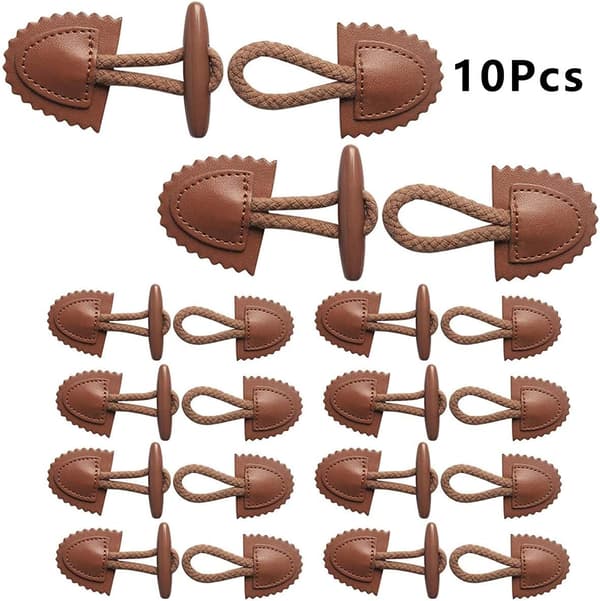 Jakke udskiftningsknapper, Hornknapper, 10 par syknapper