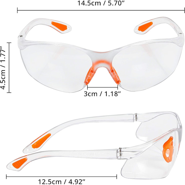 12-pack Klara Skyddsglasögon - Skyddsglasögon med Plastlins