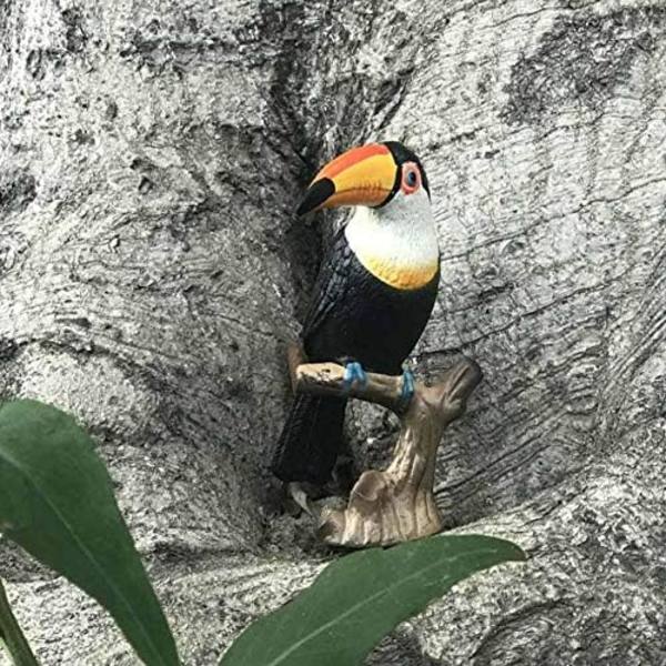 Fuglemodel Legetøj Simulation Tukan Legetøj Samleobjekt Dukke Miniature Dyr Figur Wild Bird Plast Hjem Ornamenter Dekorativt Tilbehør