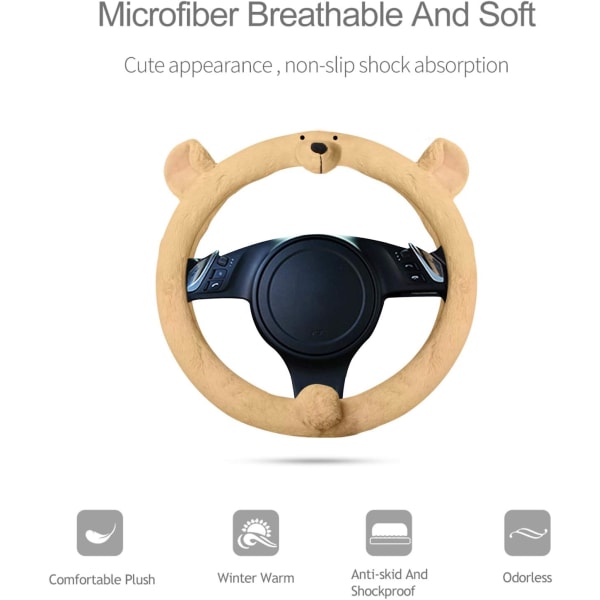 Beige Björn - 1 Styck - Söt Djurformad Rattmuff