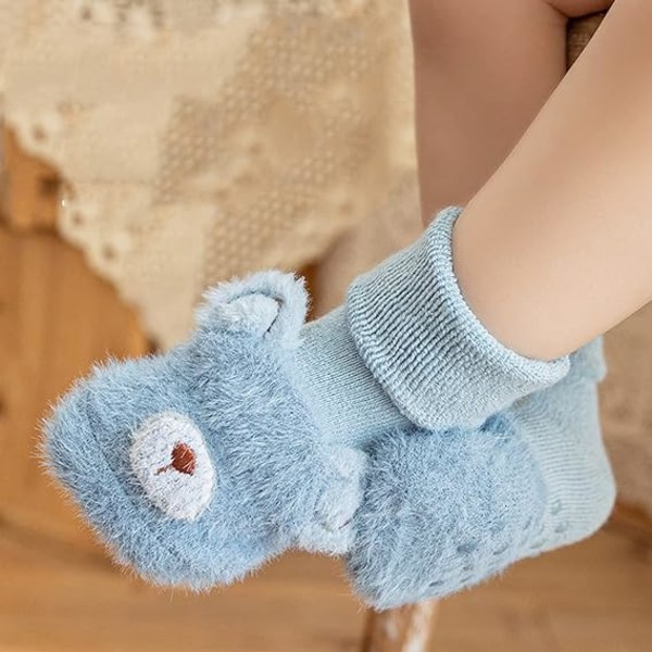 1-3-vuotiaiden vauvojen ja taaperoiden lämpimät sukat, liukuesteelliset nilkkasukat