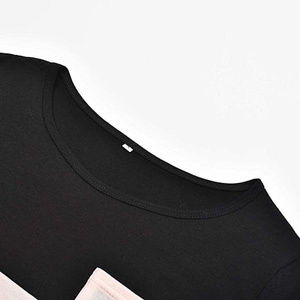 Amme T-skjorte Fargeblokk Maternity Kort Ermet Topp Bre