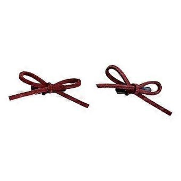 Hårklämma Rosett 2000-talsstil Balletcore Liten Rosett Platt Klämma Balletcore Hårnål Rosett Elegant Hårklämma för Toffsar  Burgundy Burgundy