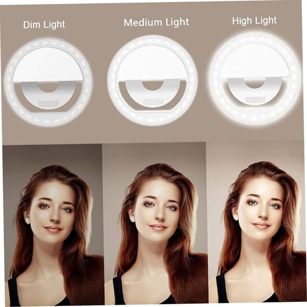 LED-ringlys, selfie-ringlys LED-lys med justerbar telefon