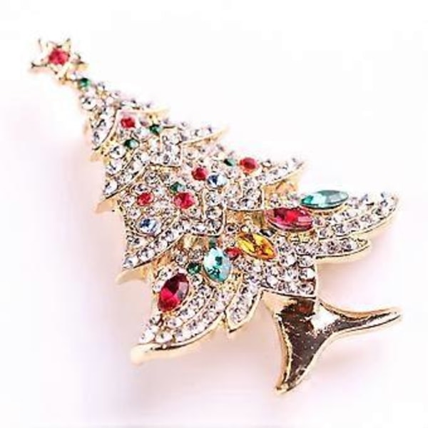 Julgransbrosch Kristall Julbrosch Nål Bröstnål Smycken för Fest Kläder Accessoarer Corsage Gåva
