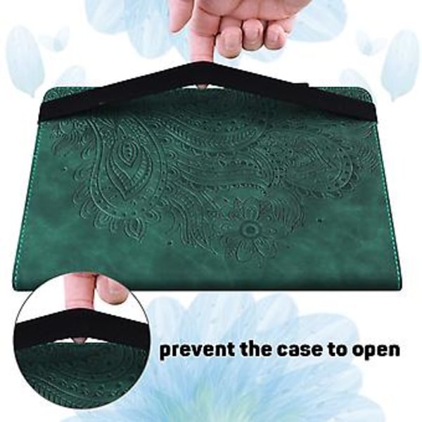 Riikinkukko-nahkainen tablettikotelo Xiaomi Redmi Pad SE:lle Green