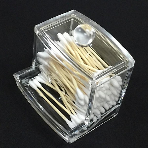 Bomuldsvatpind Dispenser Akryl Organizer Dispenser Holder Orga