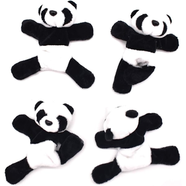 4-osainen pandakarhujääkaappimagneetti, söpö pehmeä plyysipanda 3D-jääkaappitarra