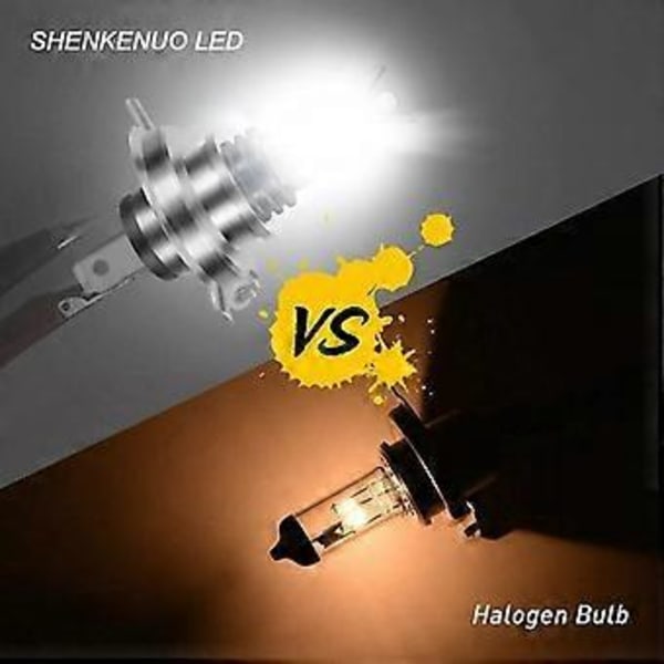H4 LED-ajovalopolttimot Xenon valkoinen 6000k 472 Auto Kauko- ja lähivalopolttimo