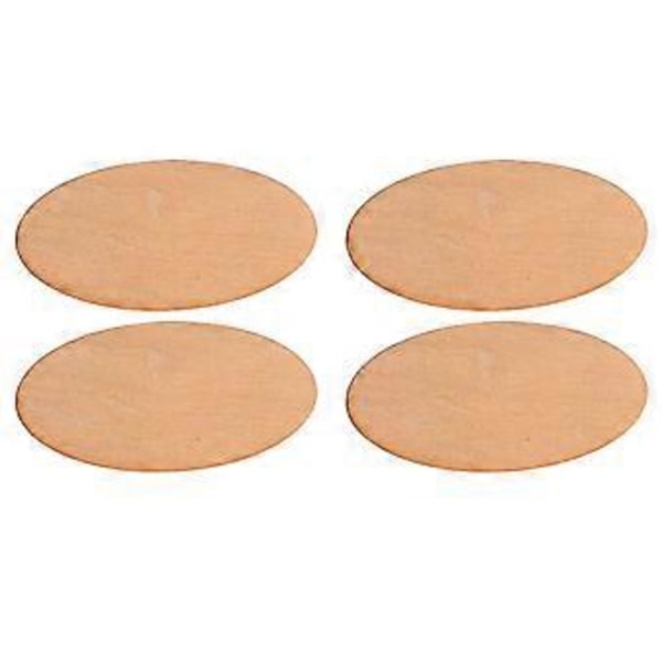 60 stk. Dekorative Ovale Trebiter Ubehandlet Maling Treutklipp (2X4CM)