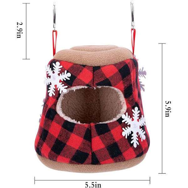 2 Pakker Vintervarmt Fuglerede, Fugl Snuggle Cave Shed Hut Hængende