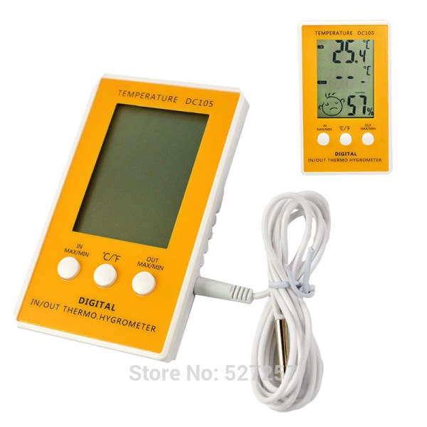 Biltermometer Indendørs Udendørs LCD Digitalt Display Temperaturmåler