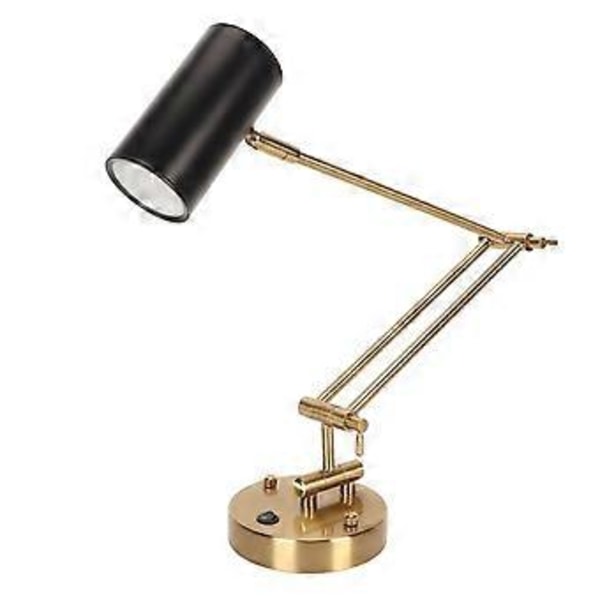 Vägglampa med Svängarm, Plug-in, Modern 3000K Varm Belysning, Knappkontroll med E27 Lampa LED Väggbelysningsarmatur 85265V